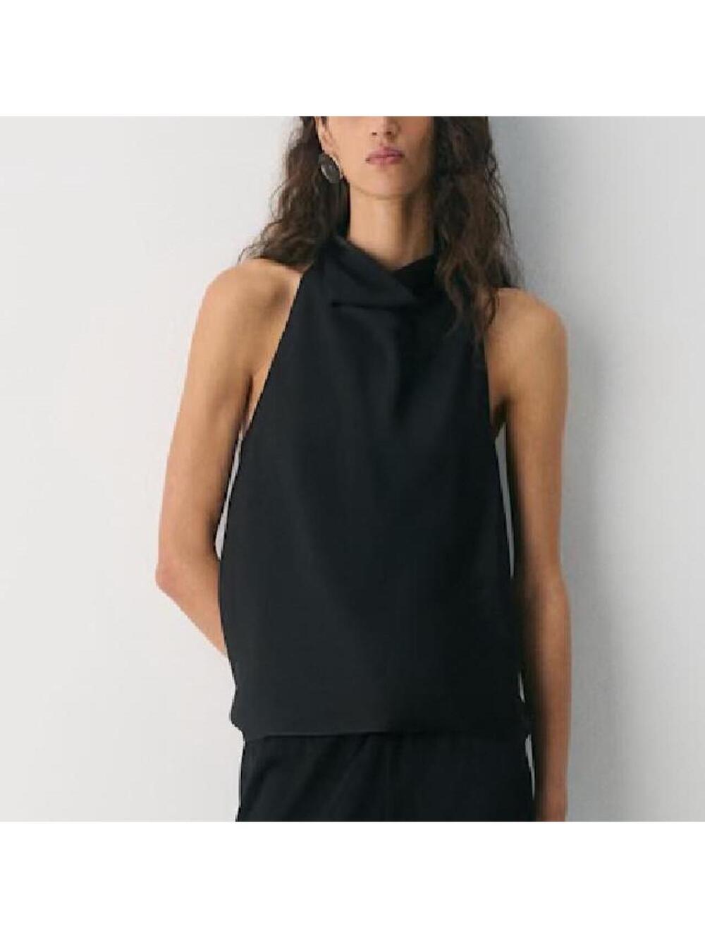 Aritzia Balaton Order Satin Top | Black  | Size Small